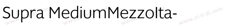 Supra MediumMezzoIta字体转换